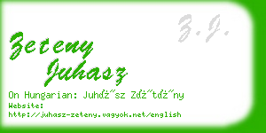 zeteny juhasz business card